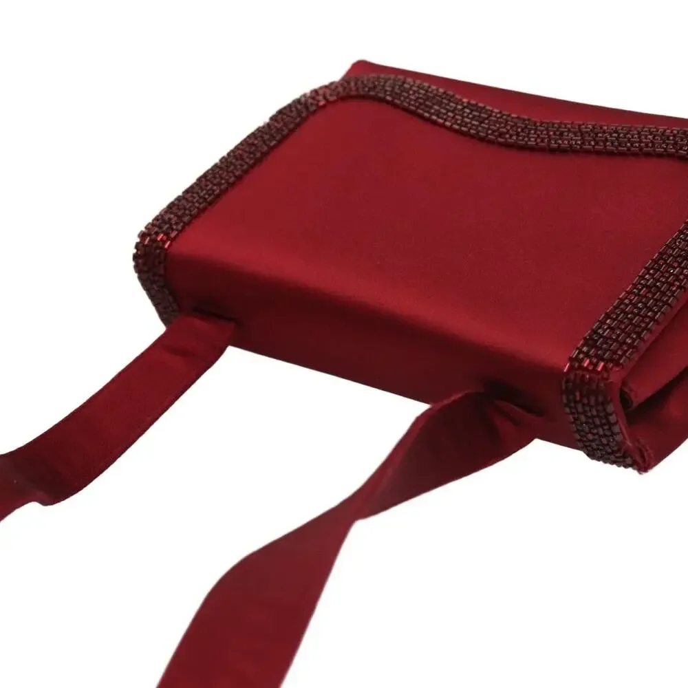 Chanel Satin Shoulder Bag Red